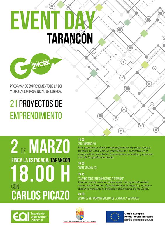 Carlos Picazo será el protagonista del “event day” organizado por la EOI en Tarancón