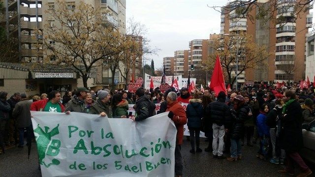 Masiva respuesta en Guadalajara pidiendo la absolución de ‘Los Cinco del Buero’