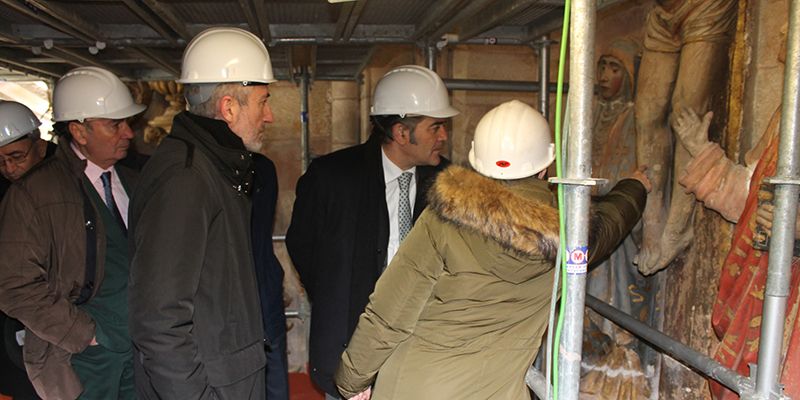 Gregorio visita la catedral de Sigüenza-Guadalajara tras el inicio de las obras de conservación y restauración