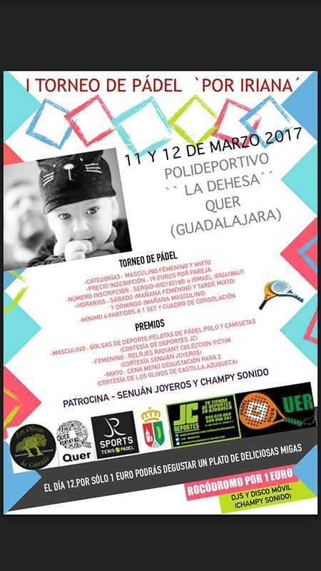 Quer acoge el próximo fin de semana un torneo benéfico de pádel