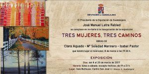 Invitación inauguración exposición Tres mujeres