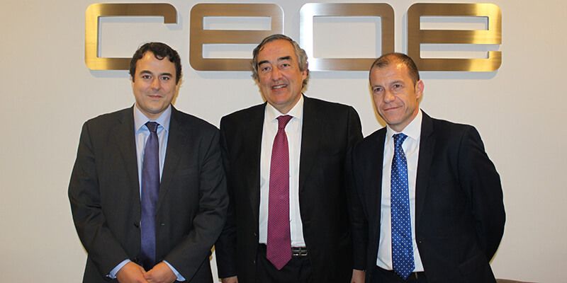 David Peña mantiene un encuentro con el presidente de CEOE, Juan Rosell