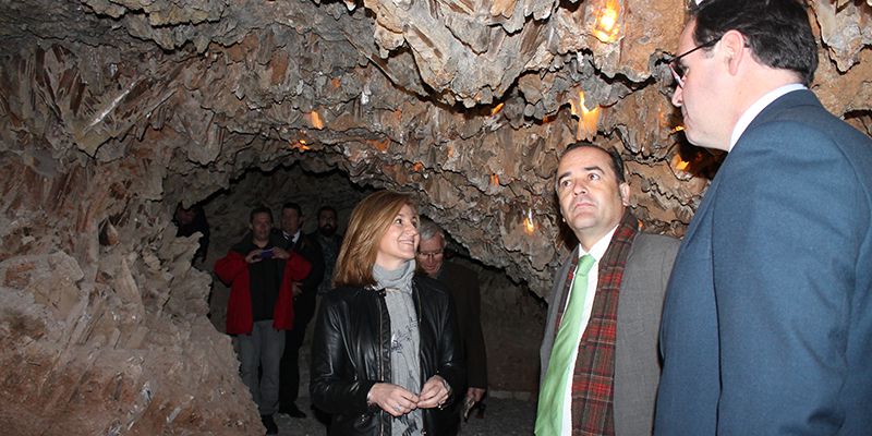 Gregorio destaca la mina romana de Saceda del Río como ejemplo de la importancia del turismo de interior para fijar la población