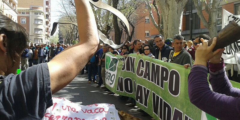 7.000 agricultores y ganaderos se manifiestan bajo el lema Sin campo no hay vida