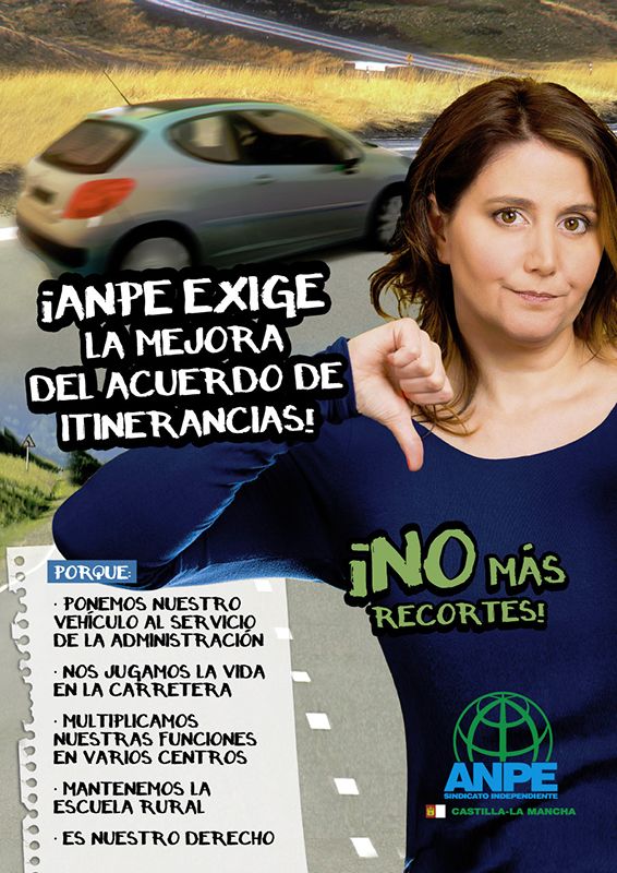 ANPE considea un ataque a los docentes itinerantes los recortes recogidos en el borrador de itinerancias de la Junta