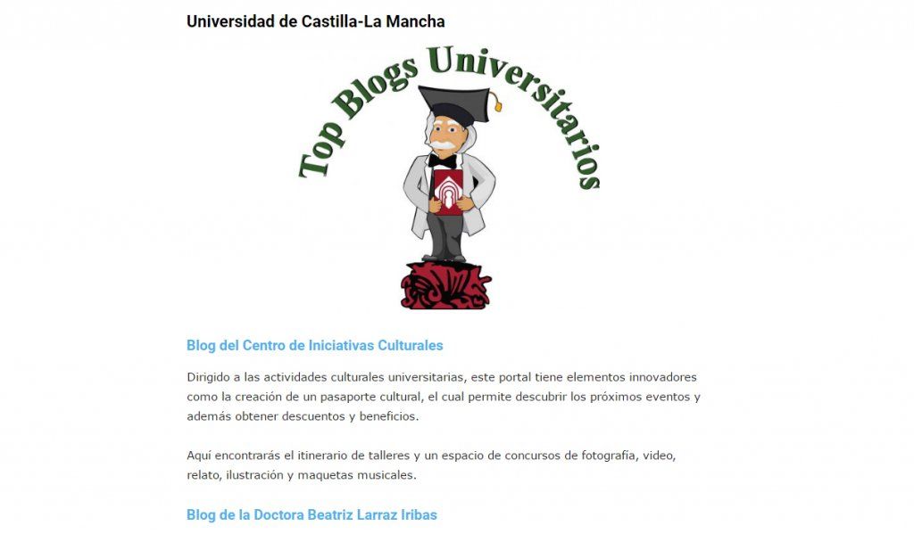 Cuatro blogs de la UCLM, entre los más destacados de las universidades españolas