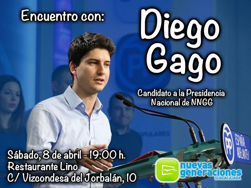 Diego Gago, único candidato a la presidencia nacional de NN GG, mantiene hoy en Guadalajara un encuentro con jóvenes y simpatizantes de la organización