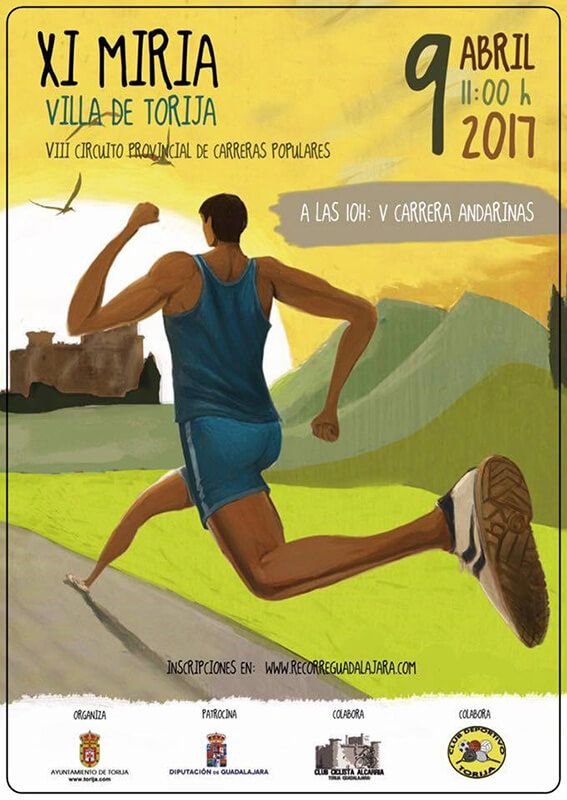 El domingo 9 se celebrará la XI Miria de Torija, segunda prueba del Circuito Diputación de Guadalajara 3 El domingo 9 se celebrará la XI Miria de Torija, segunda prueba del Circuito Diputación de Guadalajara