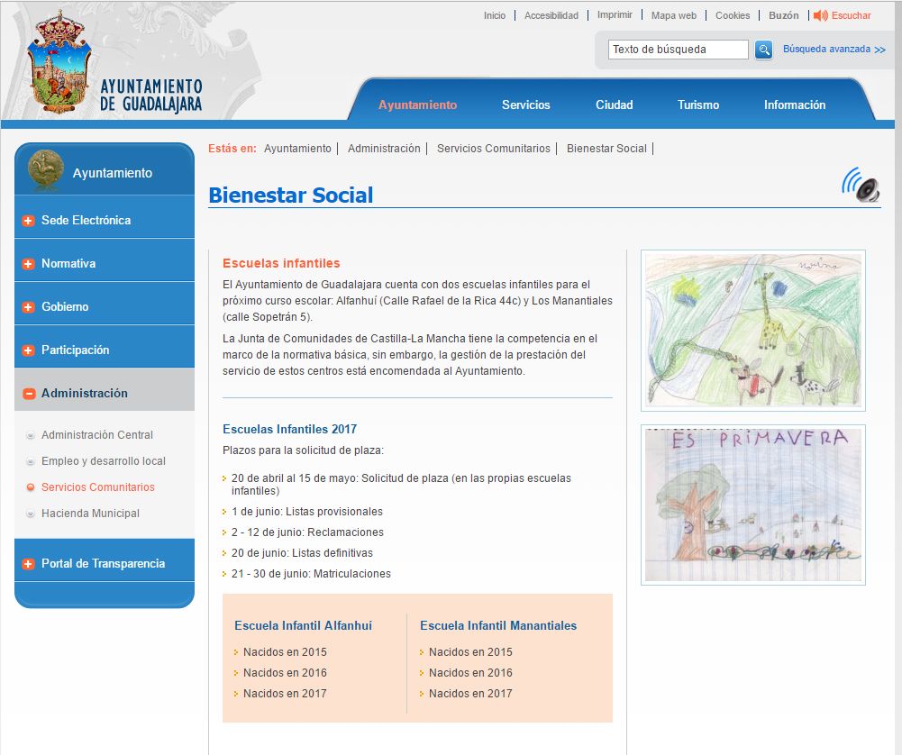 Hasta el 15 de mayo estará abierto el plazo para las escuelas infantiles municipales Los Manantiales y Alfanhuí