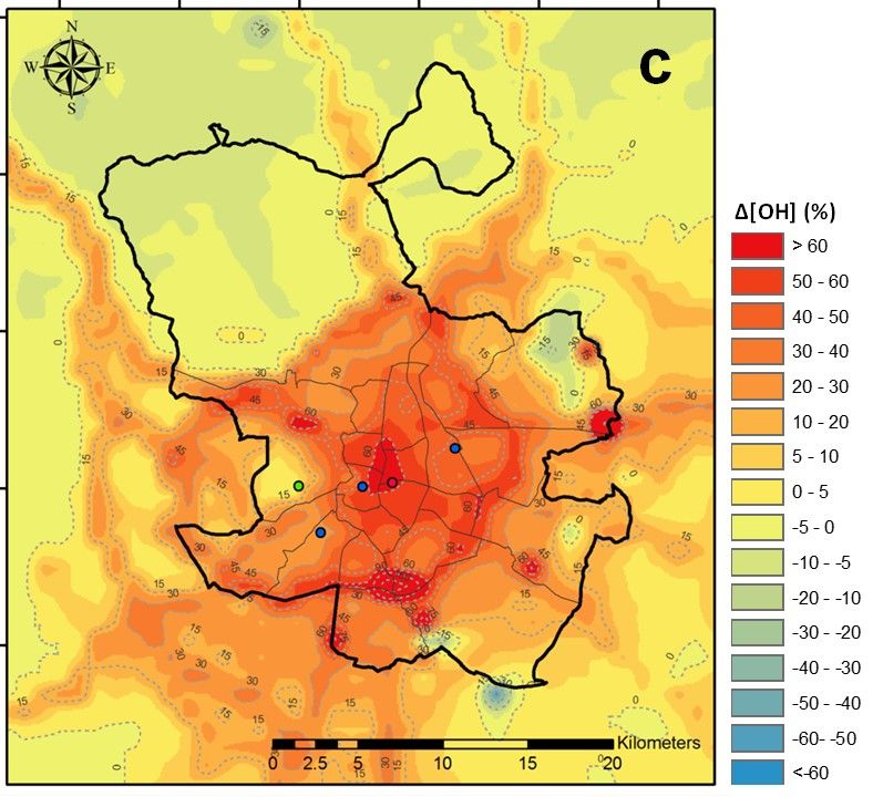 Las políticas ambientales y la crisis reducen los niveles de dióxido de nitrógeno del aire urbano pero aumentan el ozono troposférico