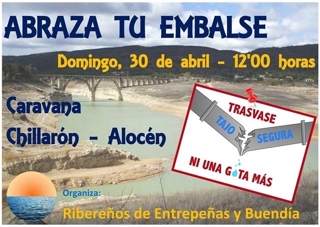 Los municipios ribereños vaciarán garrafas de agua en viaducto de Entrepeñas este domingo como protesta al trasvase