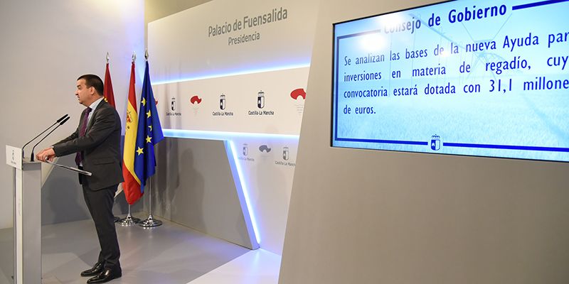 El Gobierno regional financiará el 50 por ciento de las inversiones de las Comunidades de Regantes para el ahorro de agua en sus cultivos