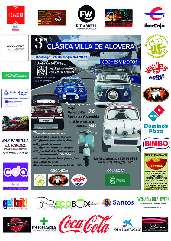 La III Clásica Villa de Alovera de coches y motos antiguas traerá cortes de tráfico... ¡Atentos!