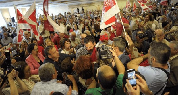 Pedro Sánchez llena en Toledo..., y sin un solo calto cargo del PSOE regional
