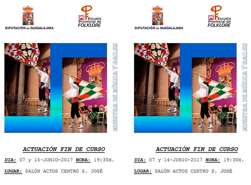 La Escuela de Folklore de la Diputación de Guadalajara ofrecerá su actuación "fin de curso" en dos sesiones 3 La Escuela de Folklore de la Diputación de Guadalajara ofrecerá su actuación fin de curso en dos sesiones