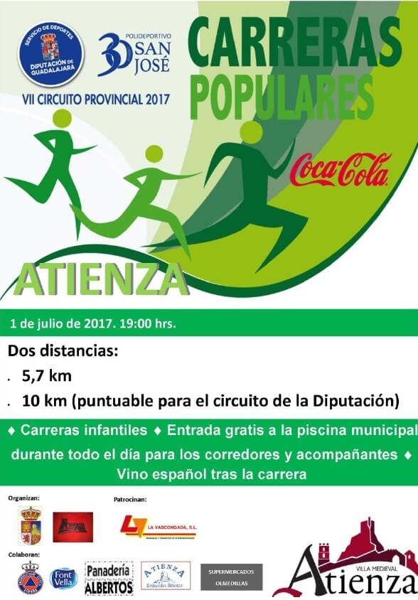 Mañana se celebra la V Carrera Popular de Villa de Atienza, sexta prueba del Circuito Diputación de Guadalajara