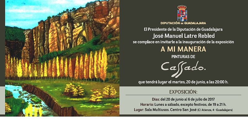 Mañana se inaugura en la Sala Multiusos del San José la exposición A mi manera de Cassado