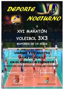 Huete organiza un voleibol nocturno el viernes 4 de agosto