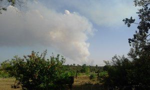 Cuenca también arde un incendio en Campillo de Altobuey moviliza a 71 personas