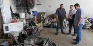 El presidente de CEOE CEPYME Cuenca visita las empresas del polígono afectadas por la riada