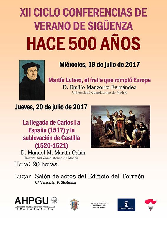 La XII Edición del Ciclo de Conferencias de Archivo de Sigüenza vuelve a 'Hace 500 años'