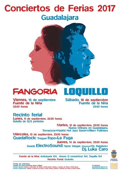 La venta de entradas de los conciertos de Fangoria y Loquillo en Guadalajara continúan a buen ritmo