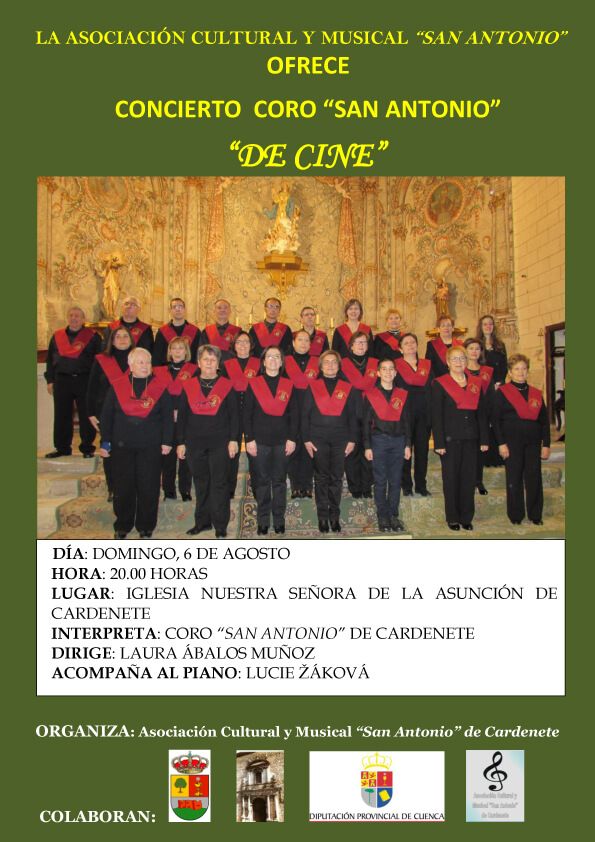 CARTEL CONCIERTO CORO DE CINE 06 08 17 fondo verde