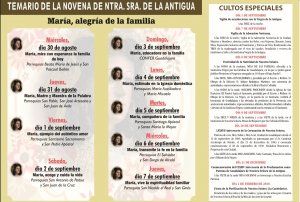 Comienzan los actos y cultos religiosos en honor a la Señora de la Antigua en Guadalajara