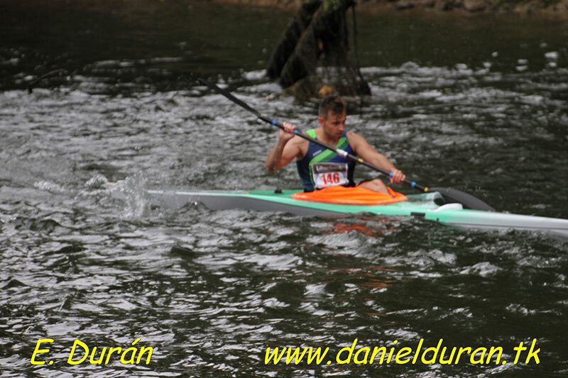 El conquense Pablo Baeza, 64 en el K-1 senior en el Descenso del Sella