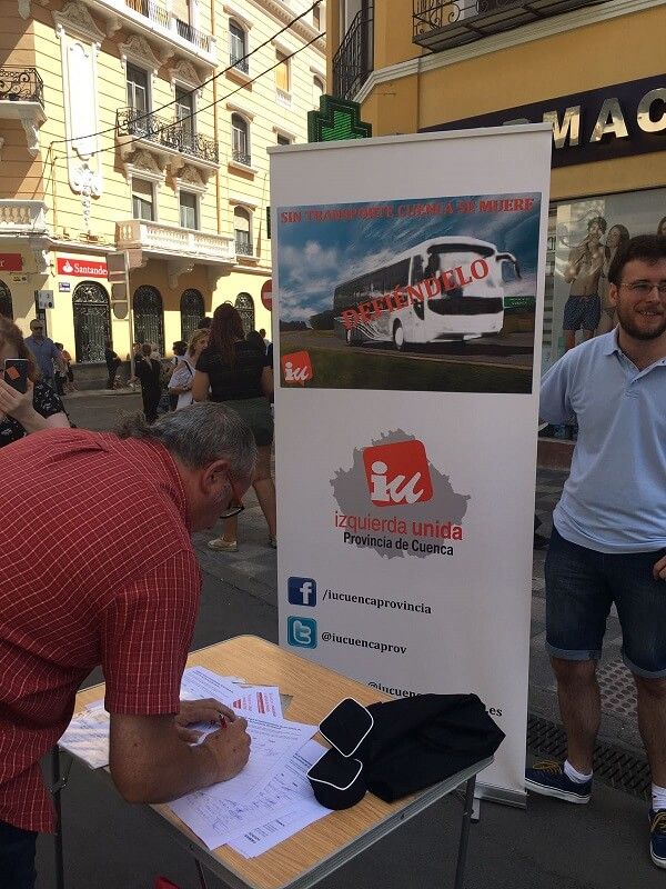 FSC CCOO-Cuenca apoya cualquier iniciativa que denuncie posibles cierres de líneas de transporte de viajeros urbanos o interurbanos