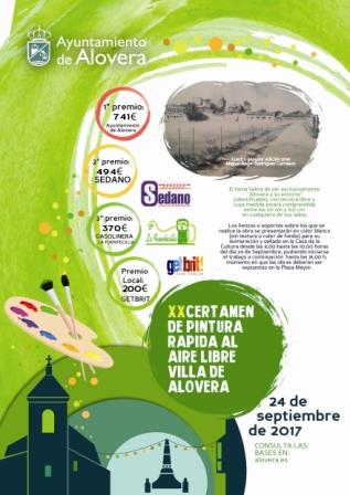 El Ayuntamiento de Alovera convoca el XX Certamen Nacional de Pintura Rápida al aire libre ‘Villa de Alovera’