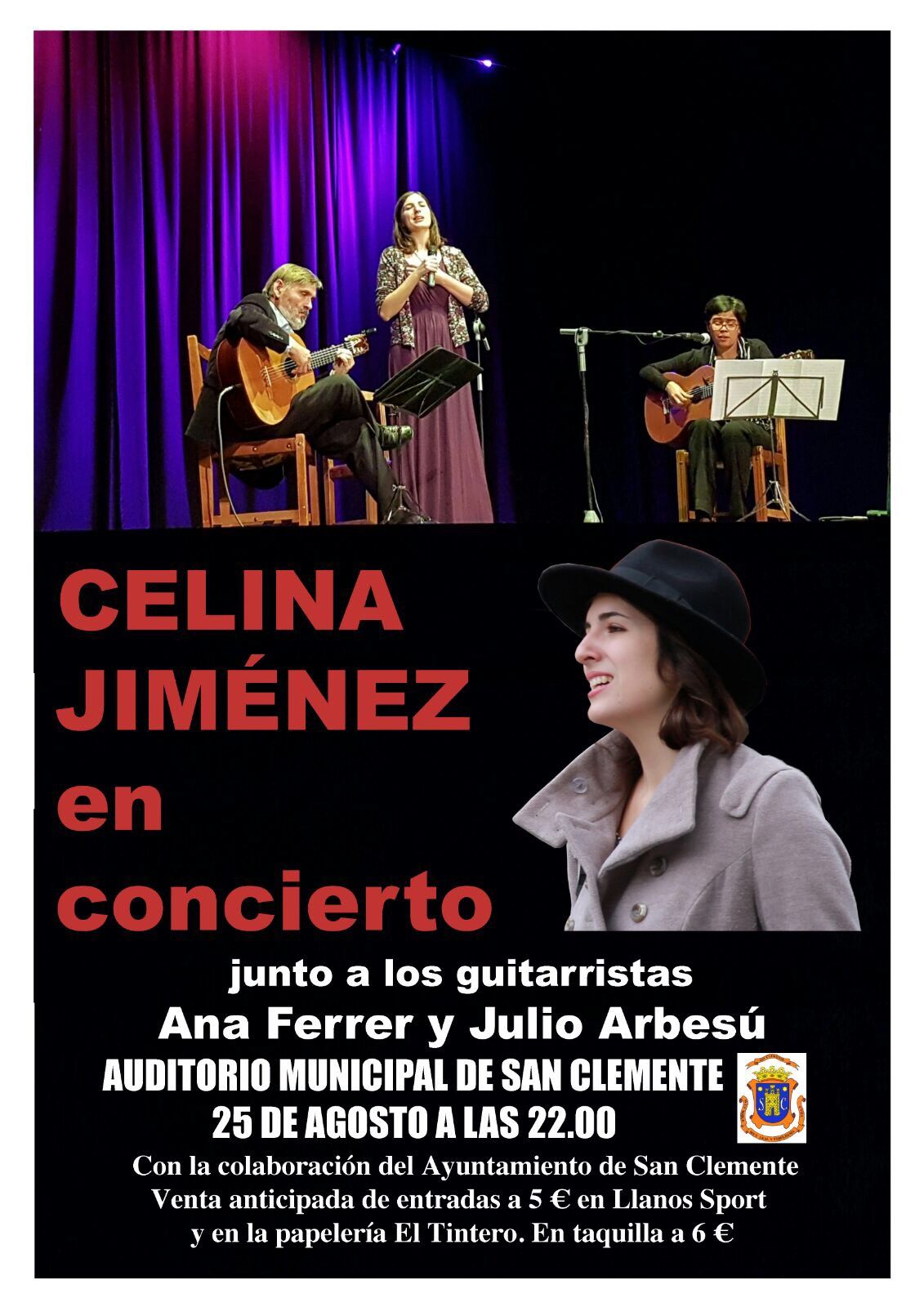 Celina Jiménez actuará en concierto en San Clemente