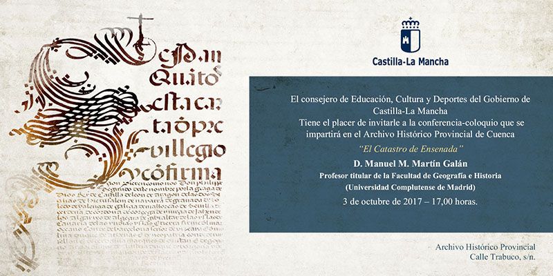El Archivo Histórico de Cuenca retoma el ciclo de conferencias con la titulada ‘El Catastro de Ensenada’