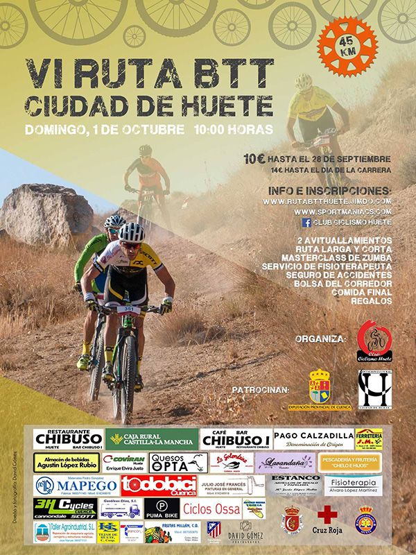 El Club Ciclismo Huete organiza la VI Ruta BTT Ciudad de Huete,