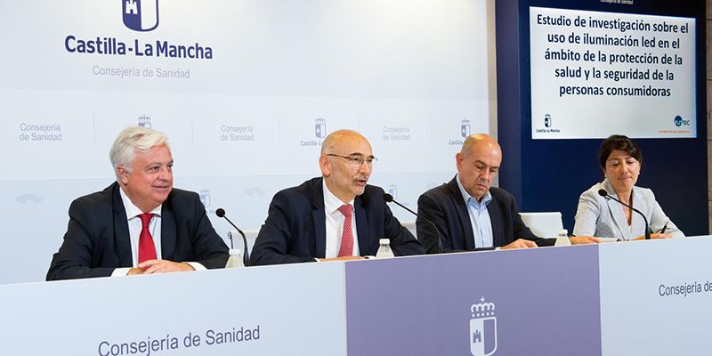 El Gobierno regional presenta un estudio pionero sobre el uso de iluminación led en el ámbito de la protección de la salud y la seguridad de las personas consumidoras