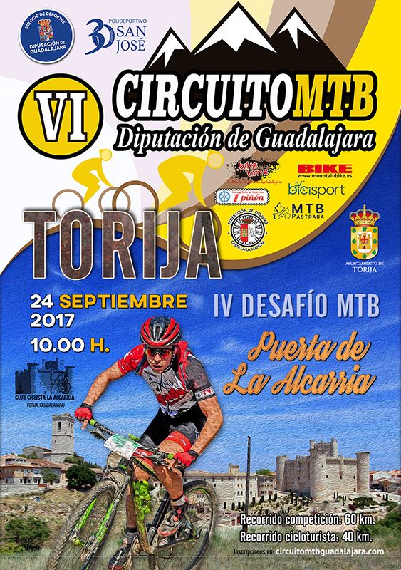 El domingo 24, IV Desafío MTB de Torija, octava prueba del Circuito Diputación de Guadalajara