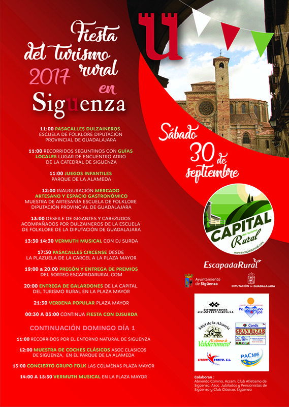 Este sábado, Sigüenza celebra que es la Capital del Turismo Rural 2017. ¿Vienes? 3 Este sábado, Sigüenza celebra que es la Capital del Turismo Rural 2017. ¿Vienes