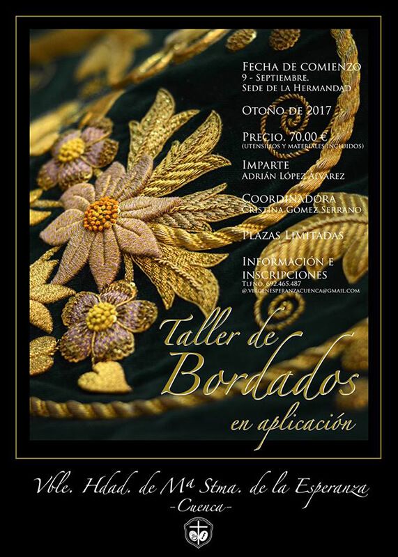 La V. H. de María Santísima de la Esperanza organiza un taller de bordado 3 La V. H. de María Santísima de la Esperanza organiza un taller de bordado