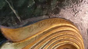 Aparece una firma desconocida en el retablo de la Parroquia El Salvador de Cuenca. Firma