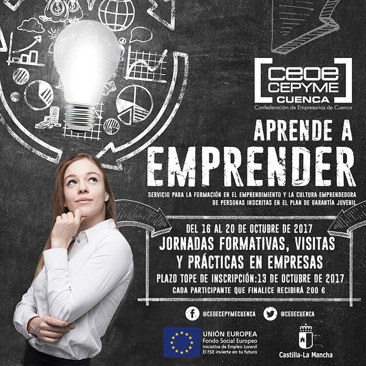 CEOE-Cepyme Cuenca pondrá en marcha su proyecto “Aprende a emprender”