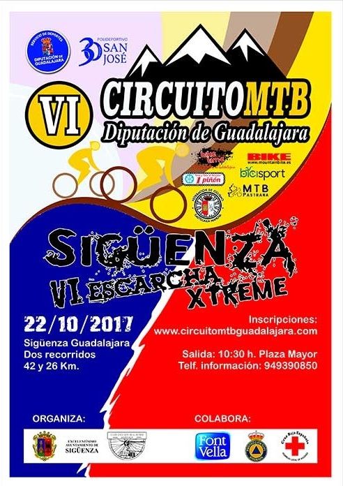 El domingo 22, VI Escarcha Xtreme, última prueba del Circuito MTB Diputación de Guadalajara