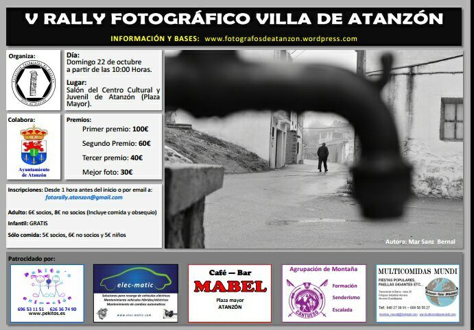 El domingo 22 de octubre tendrá lugar el V Rally Fotográfico Villa de Atanzón 3 El domingo 22 de octubre tendrá lugar el V Rally Fotográfico Villa de Atanzón