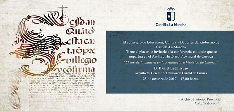 El uso de la madera en la Arquitectura Histórica de Cuenca llega a las conferencias del Archivo Histórico