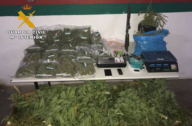 La Guardia Civil detiene a cuatro personas por vender marihuana en varias localidades de Cuenca