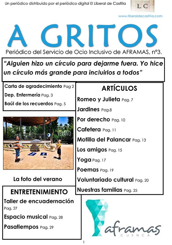 Vuelve el periódico "A Gritos" de la Asociación AFRAMAS