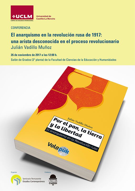 La Facultad de Ciencias de la Educación de Cuenca acoge una conferencia sobre el anarquismo en la Revolución Rusa