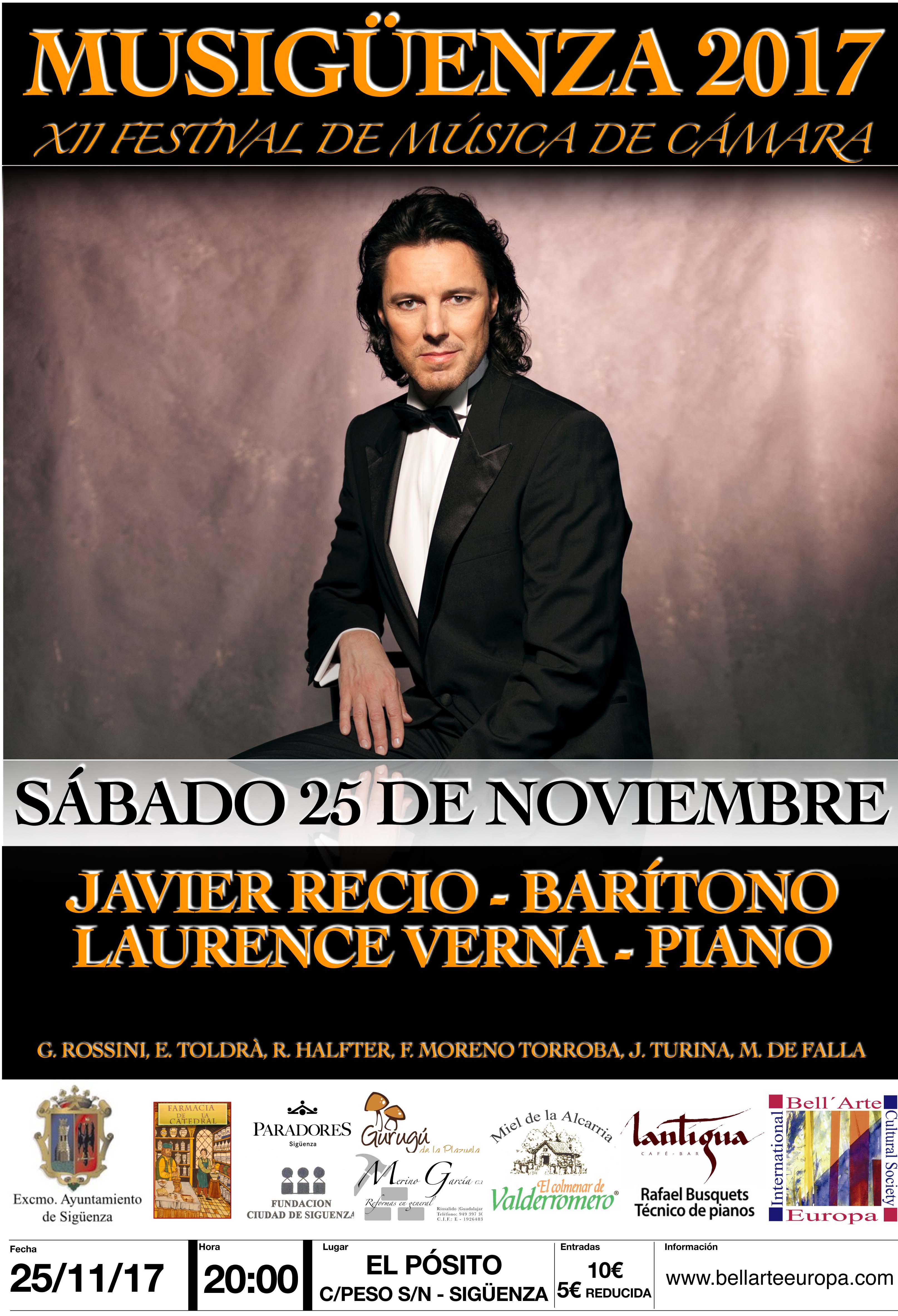 Este sábado concierto de Javier Recio y Laurence Verna en Sigüenza 1 Este sábado concierto de Javier Recio y Laurence Verna en Sigüenza