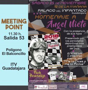 Guadalajara rendirá homenaje a Ángel Nieto el 25 de Noviembre en el Palacio del Infantado