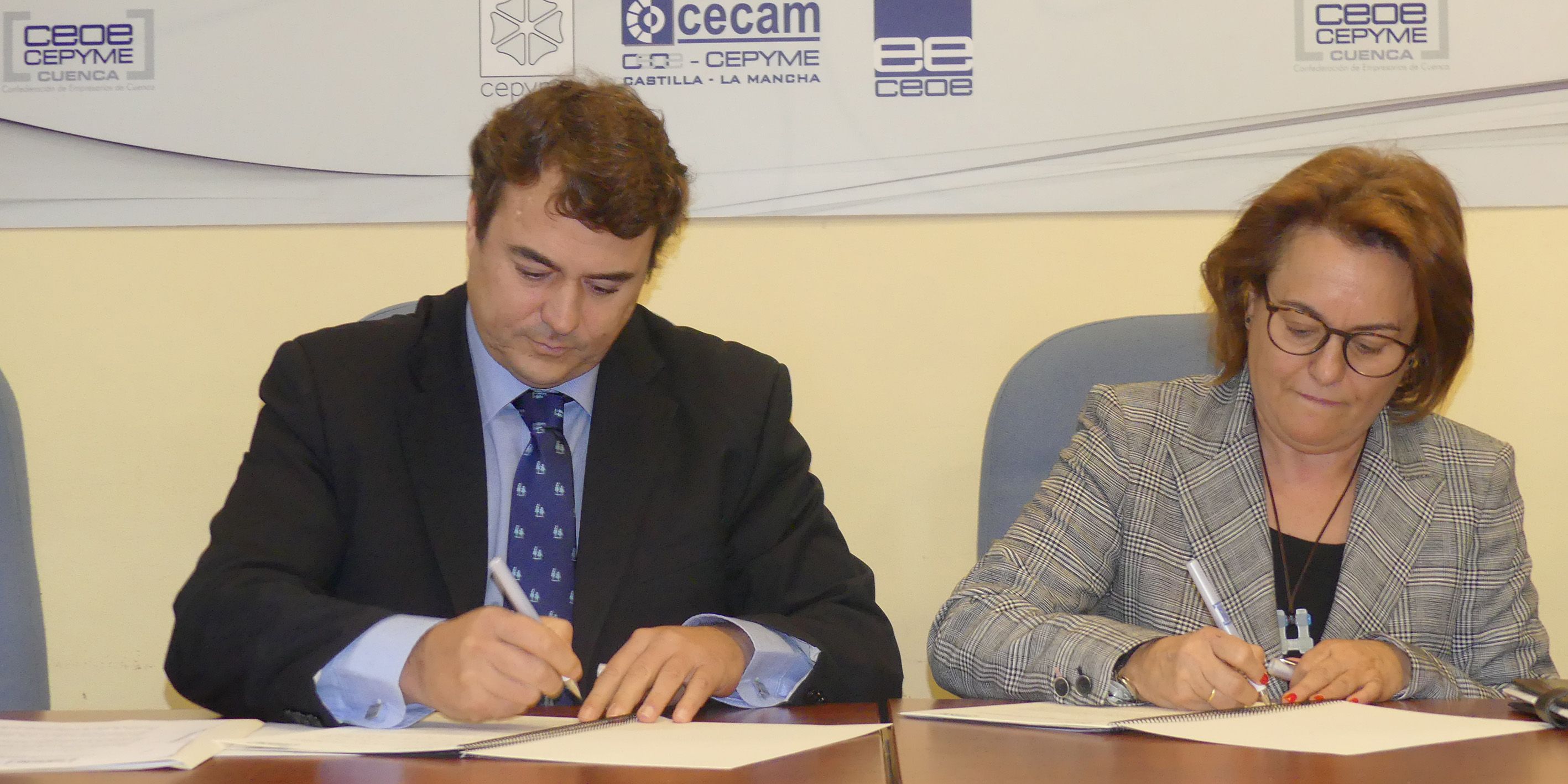 CEOE Cuenca y AECC firman un convenio para difundir mensajes de hábitos saludables entre las empresas