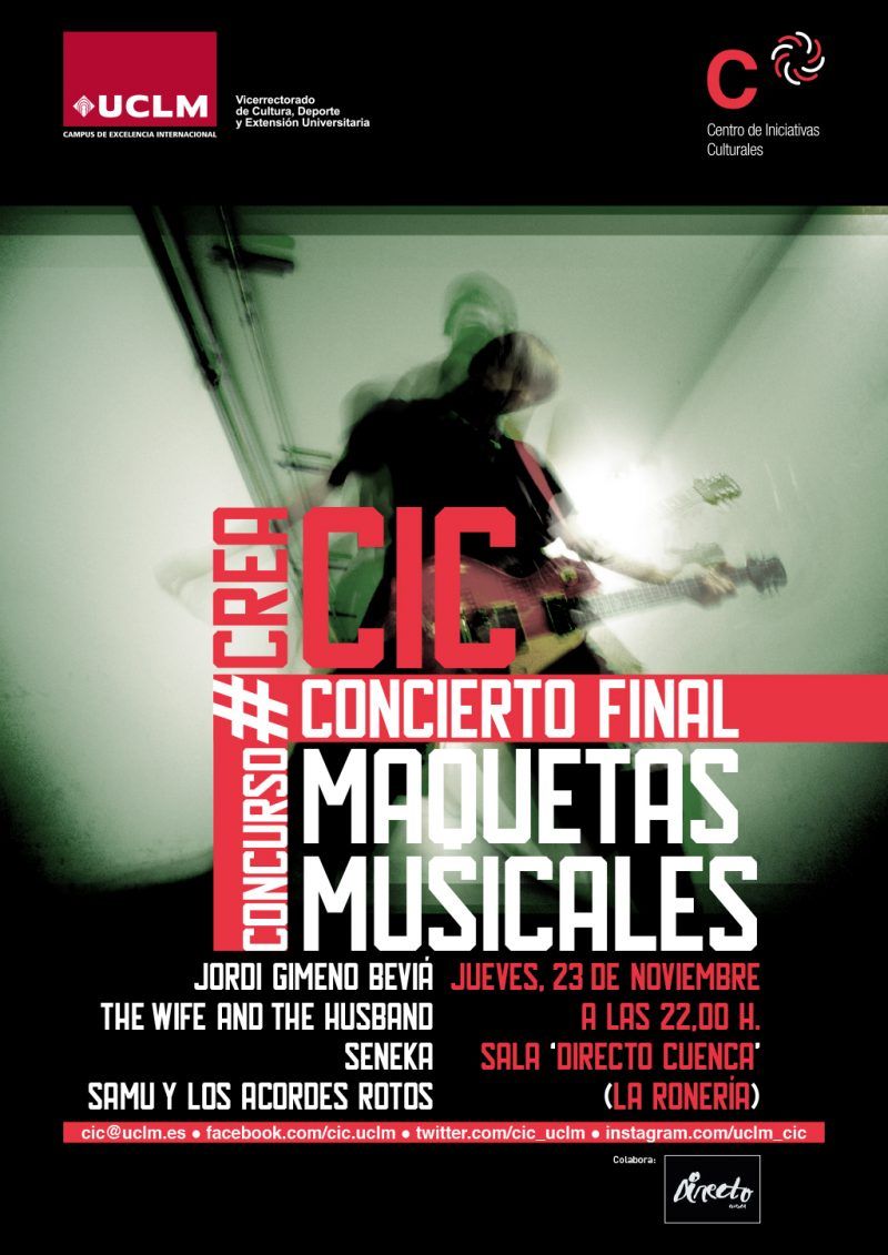 Cuenca acogerá el 23 de Noviembre la Final del Concurso de Maquetas Musicales de #CreaCIC 2017